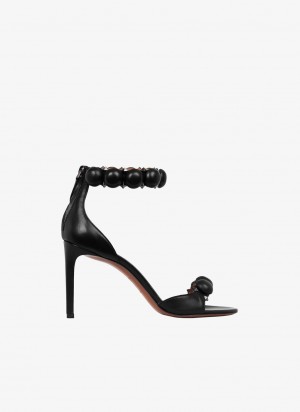 Black Women's Alaia Bombe Sandals Singapore | Q7H-9541