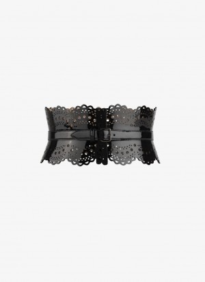 Black Women's Alaia Bustier Corset Belts Singapore | P3F-3021