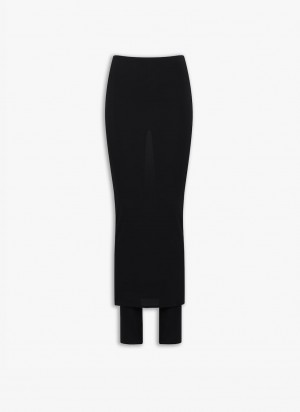 Black Women's Alaia Fluid Skirts Pants Singapore | Z4U-2338