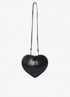 Black Women's Alaia Le Cœur Heart Bag Singapore | L7H-1382