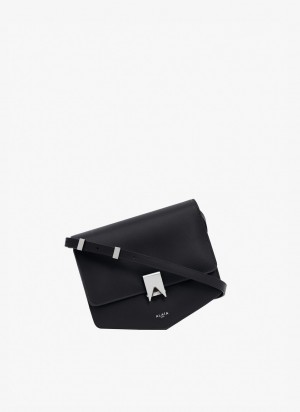 Black Women's Alaia Le Papa Small Shoulder Bags Singapore | N3K-8491