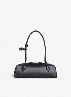 Black Women's Alaia Le Teckel Medium Shoulder Bags Singapore | M7Z-2258