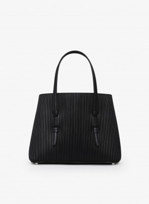 Black Women's Alaia Mina 25 Tote Bags Singapore | W3M-1112