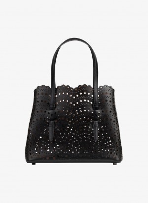 Black Women's Alaia Mina 25 Tote Bags Singapore | W4F-0975