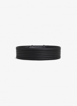 Black Women's Alaia Padded Belts Singapore | F4N-9363