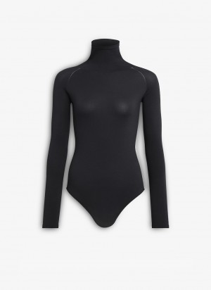 Black Women's Alaia Second Skin Knit Body Bodysuits Singapore | V9K-0661