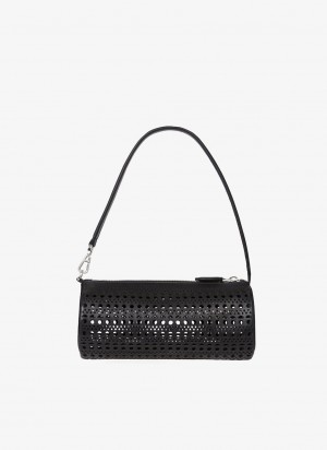 Black Women's Alaia Tube Shoulder Bags Singapore | H5E-7662