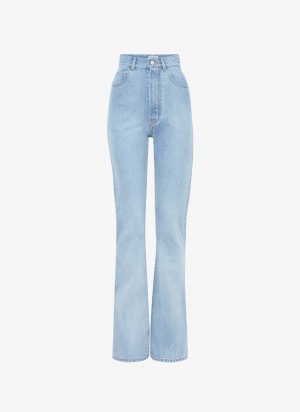 Blue Women's Alaia Long Bootcut Denim Pants Singapore | W7W-0923