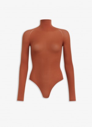 Camel Women's Alaia Second Skin Knit Body Bodysuits Singapore | S0R-3448