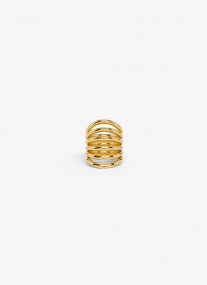 Gold Women's Alaia Big Loop Rings Singapore | P0D-4295