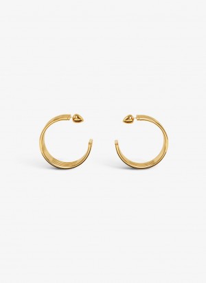 Gold Women's Alaia Loop Hoops Earrings Singapore | W2Z-4233