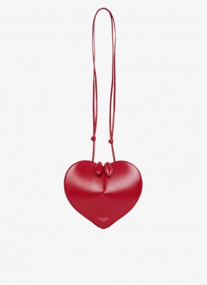 Lacquer Red Women's Alaia Le Cœur Heart Bag Singapore | N8R-6230