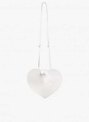 Optic White Women's Alaia Le Cœur Heart Bag Singapore | A0U-0496