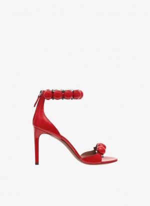 Red Women's Alaia Bombe Sandals Singapore | E5O-0338