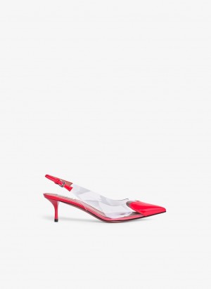 Red Women's Alaia Le Cœur Slingbacks Pumps Singapore | Y5H-7626