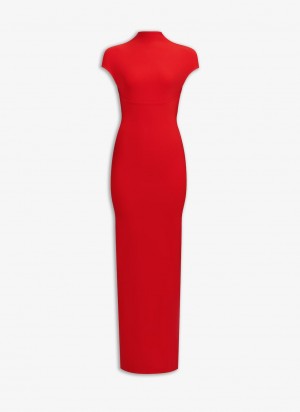 Red Women's Alaia Sculpting Corset Dress Singapore | B7J-7587