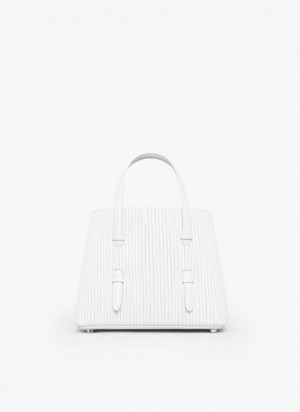 White Women's Alaia Mina 20 Tote Bags Singapore | A2Y-8069