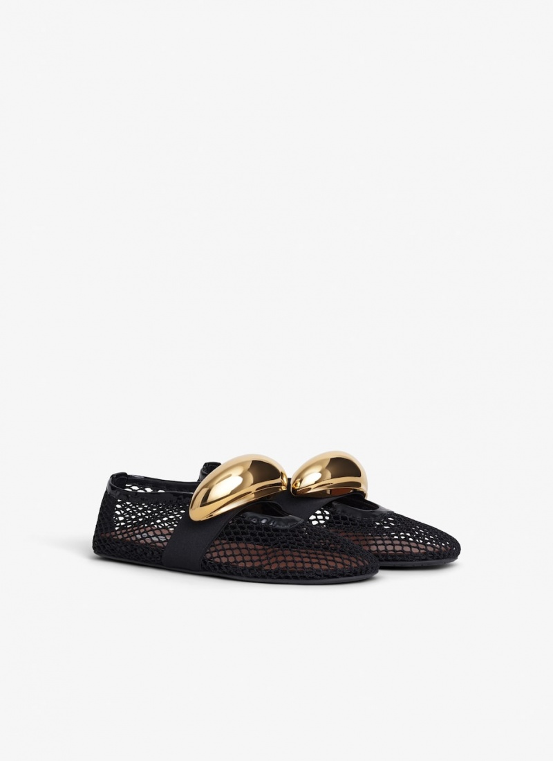 Black Women's Alaia Ballet Jewel Ballet Flats Singapore | A8V-1336