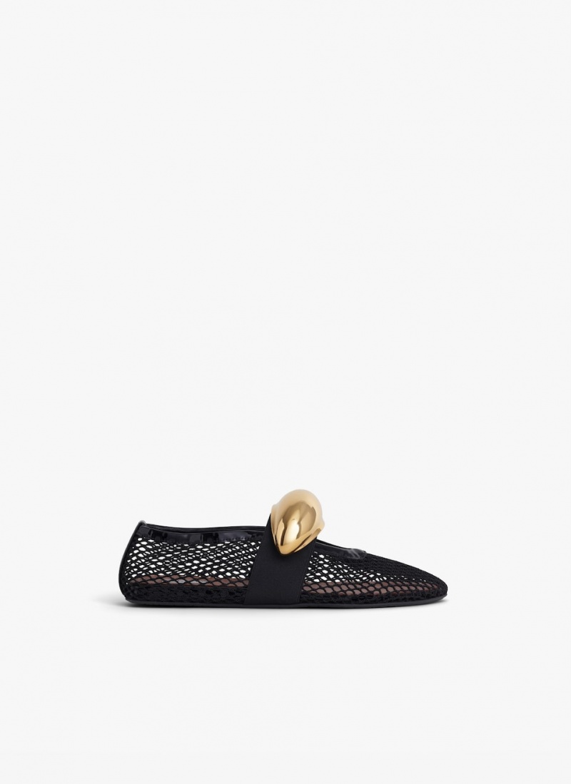 Black Women\'s Alaia Ballet Jewel Ballet Flats Singapore | A8V-1336