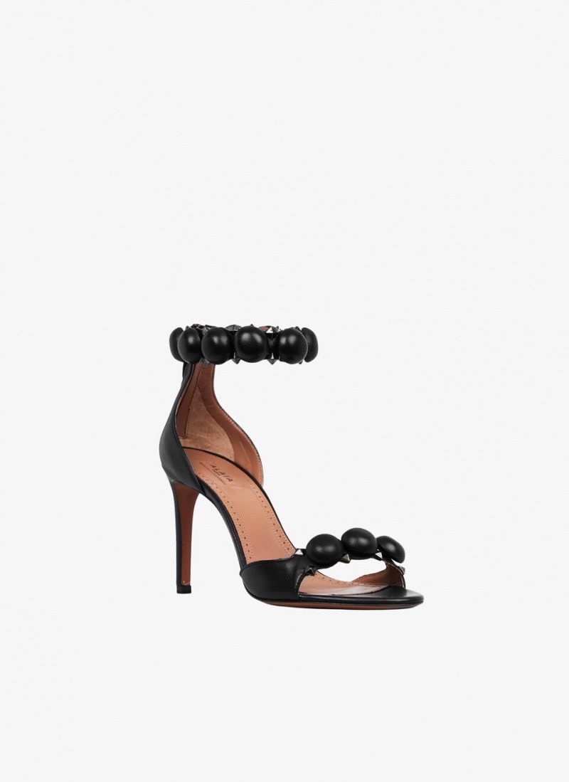 Black Women's Alaia Bombe Sandals Singapore | Q7H-9541