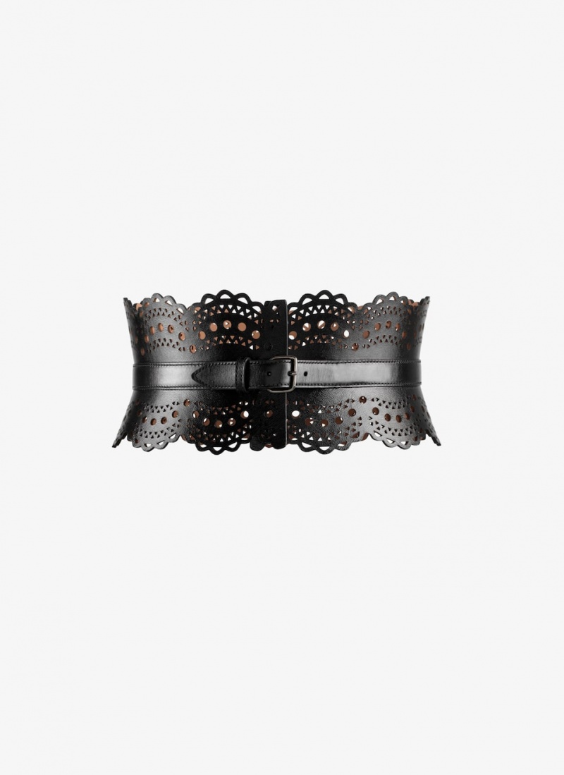 Black Women\'s Alaia Bustier Corset Belts Singapore | J9X-6316