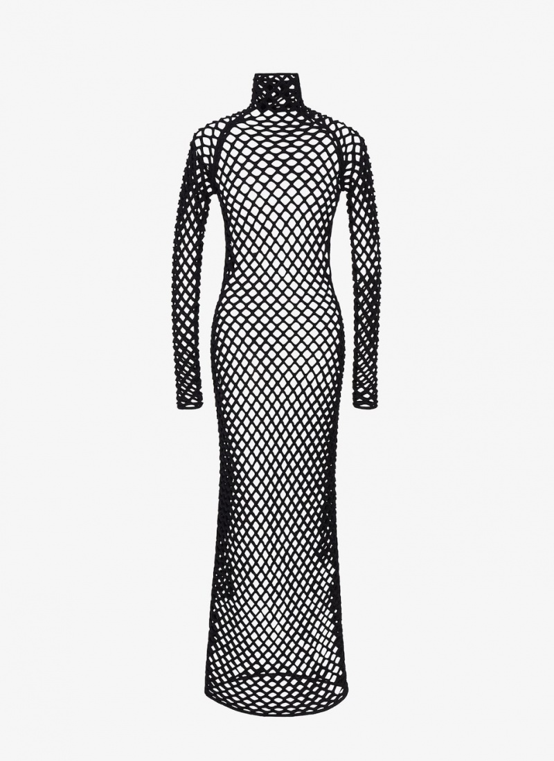 Black Women\'s Alaia Cage Knit Tube Dress Singapore | K7J-4584