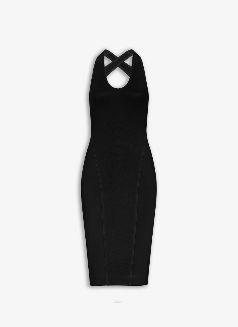 Black Women\'s Alaia Crossback Dress Singapore | D8C-7357