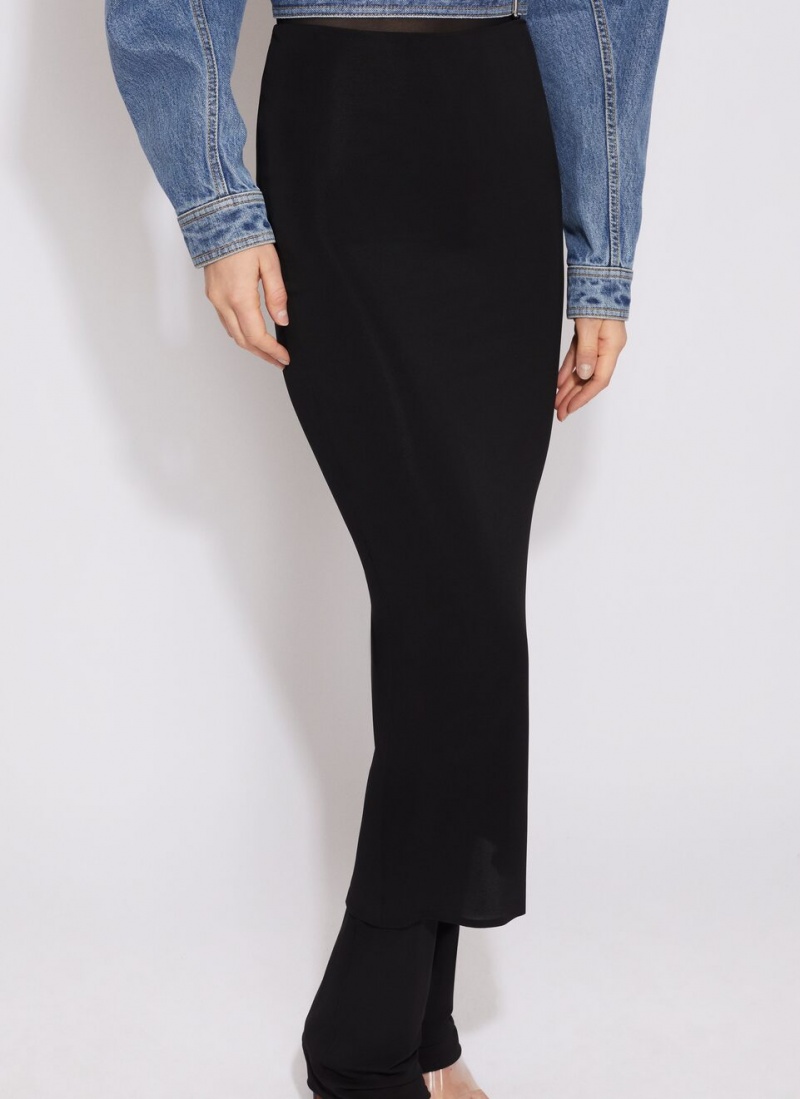 Black Women's Alaia Fluid Skirts Pants Singapore | Z4U-2338