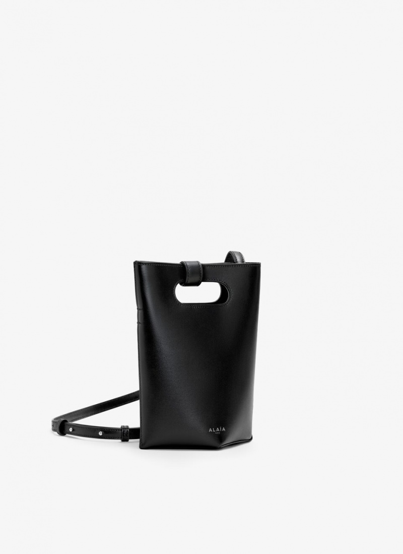 Black Women's Alaia Folded Small Handbags Singapore | B4K-3101