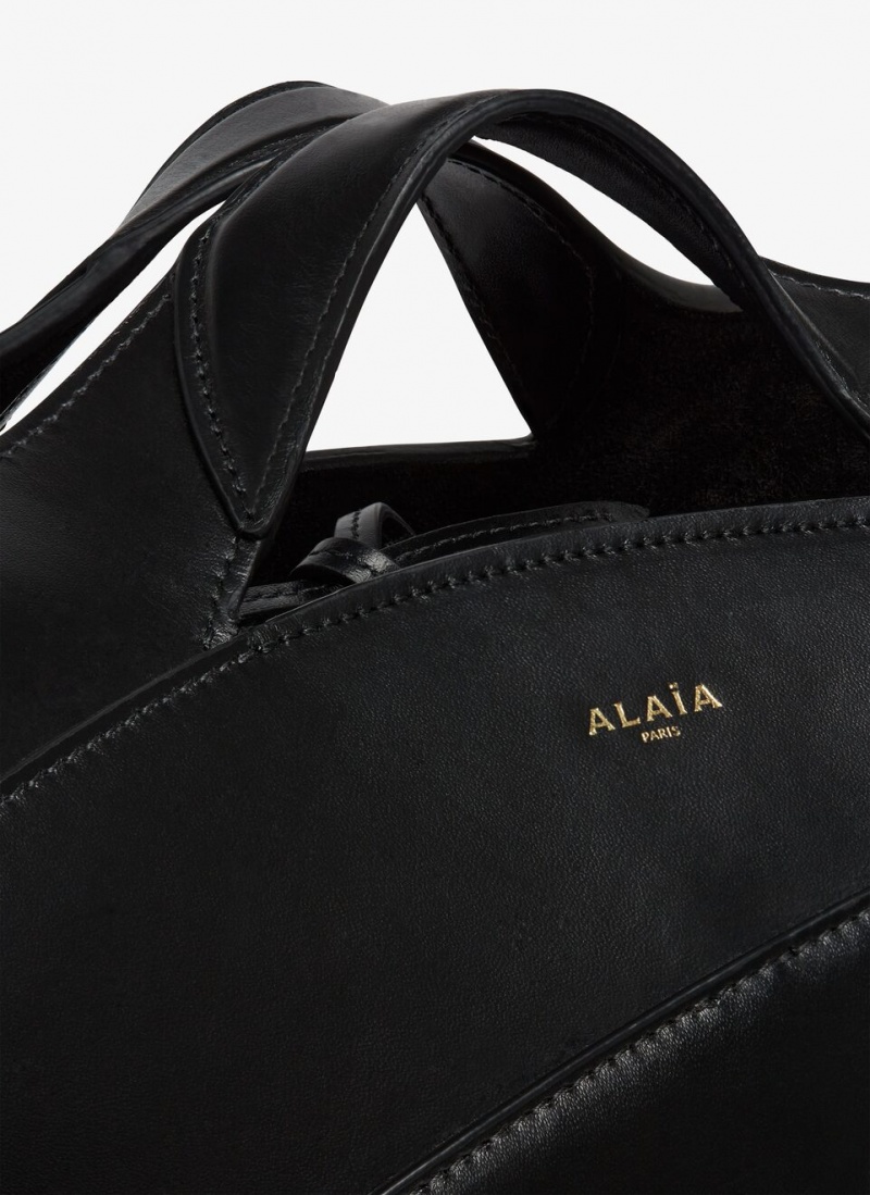 Black Women's Alaia Khaima Medium Tote Bags Singapore | Y2G-1066