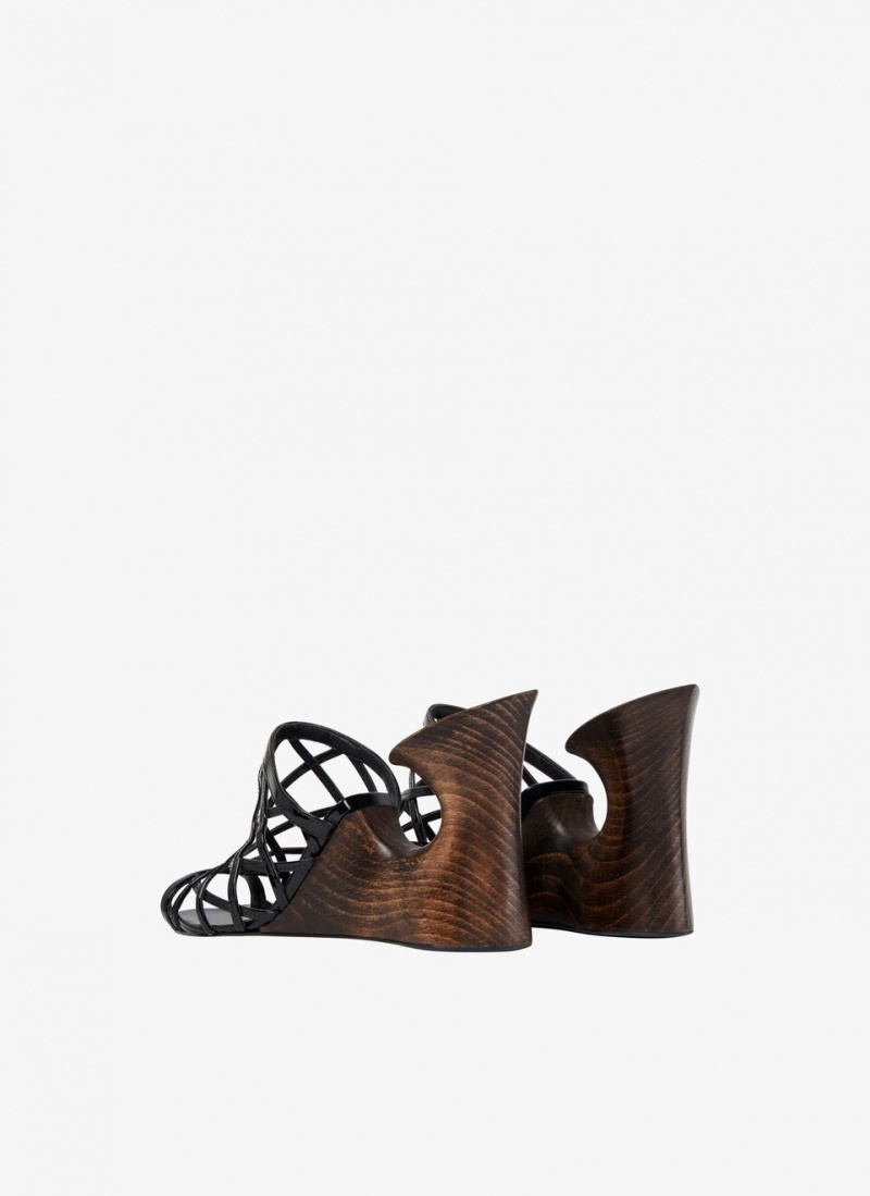 Black Women's Alaia La Sculpture Mules Singapore | S6O-7378