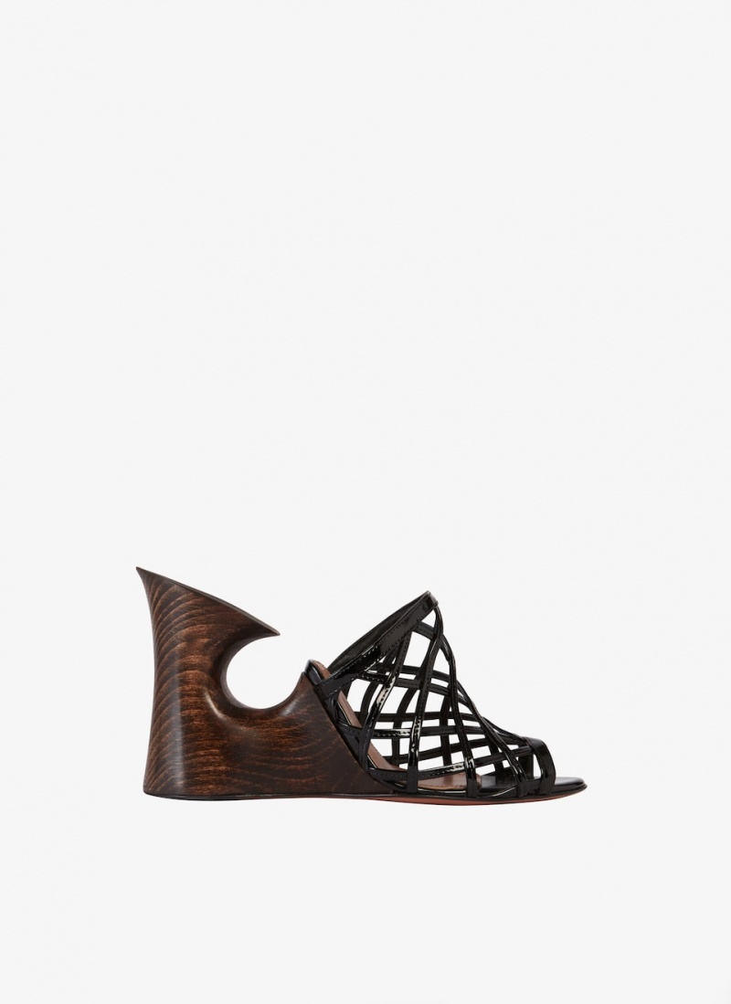 Black Women\'s Alaia La Sculpture Mules Singapore | S6O-7378