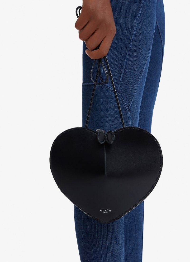 Black Women's Alaia Le Cœur Heart Bag Singapore | L7H-1382