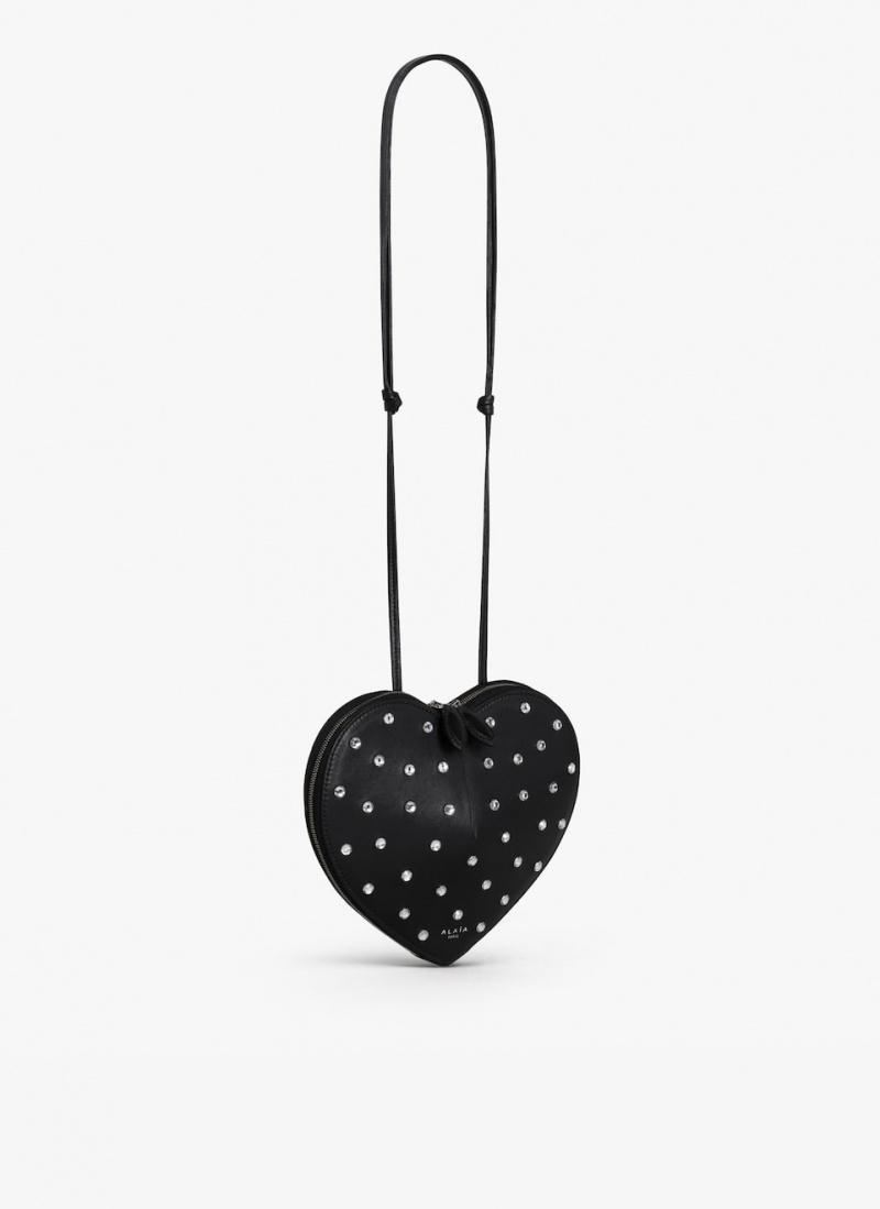 Black Women's Alaia Le Cœur Heart Bag Singapore | S4T-4079