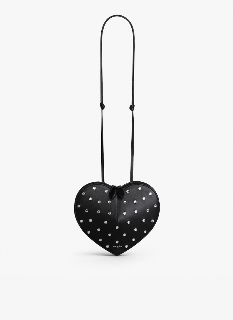 Black Women\'s Alaia Le Cœur Heart Bag Singapore | S4T-4079