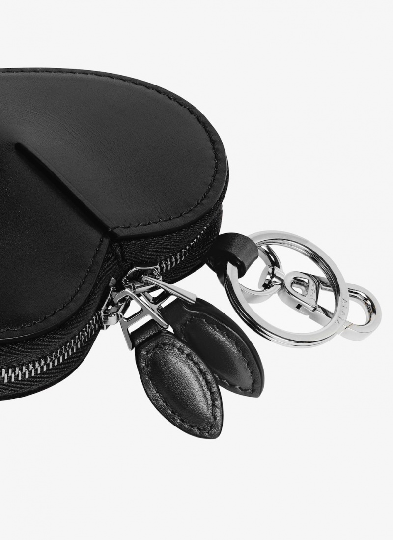 Black Women's Alaia Le Cœur Coin Purse Wallets Singapore | G4T-4410