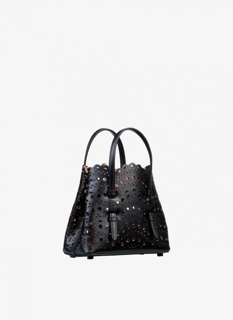 Black Women's Alaia Mina 16 Tote Bags Singapore | K9I-7185