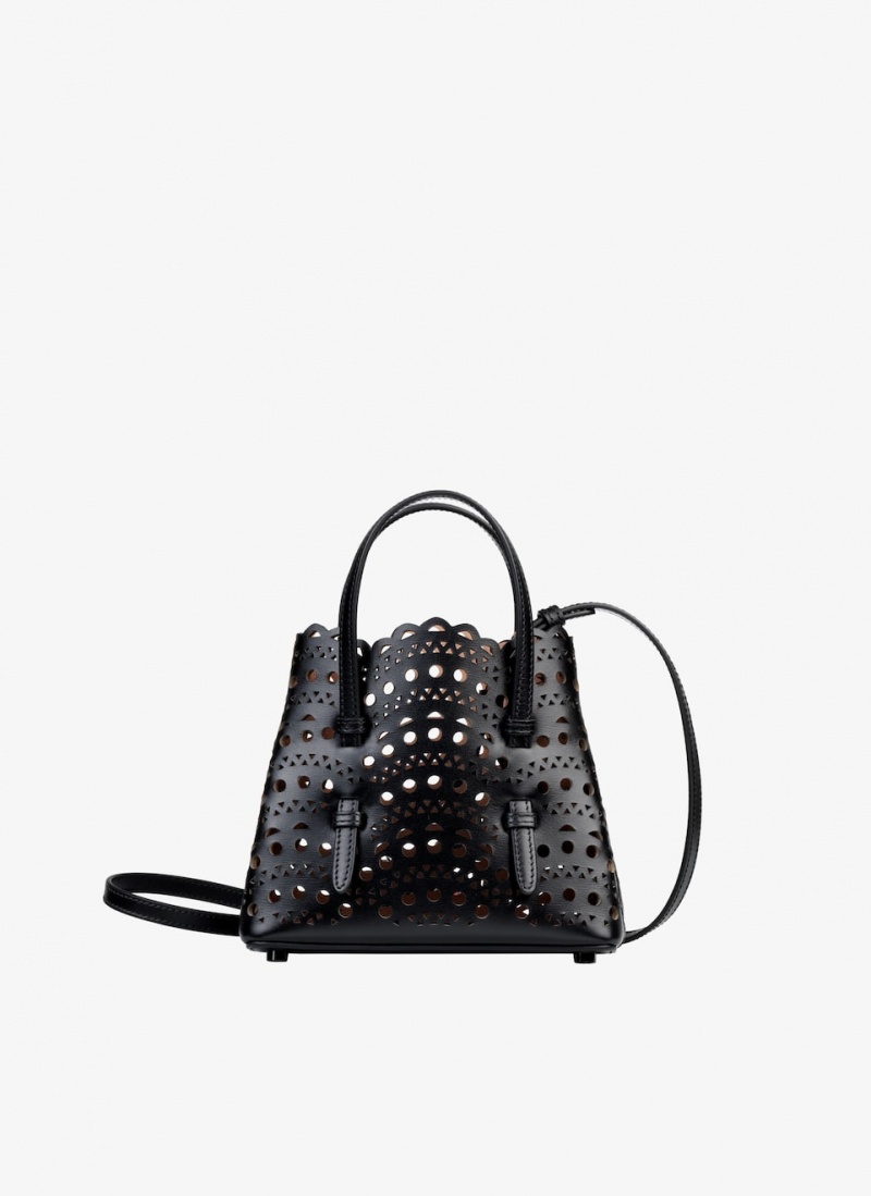 Black Women's Alaia Mina 16 Tote Bags Singapore | K9I-7185