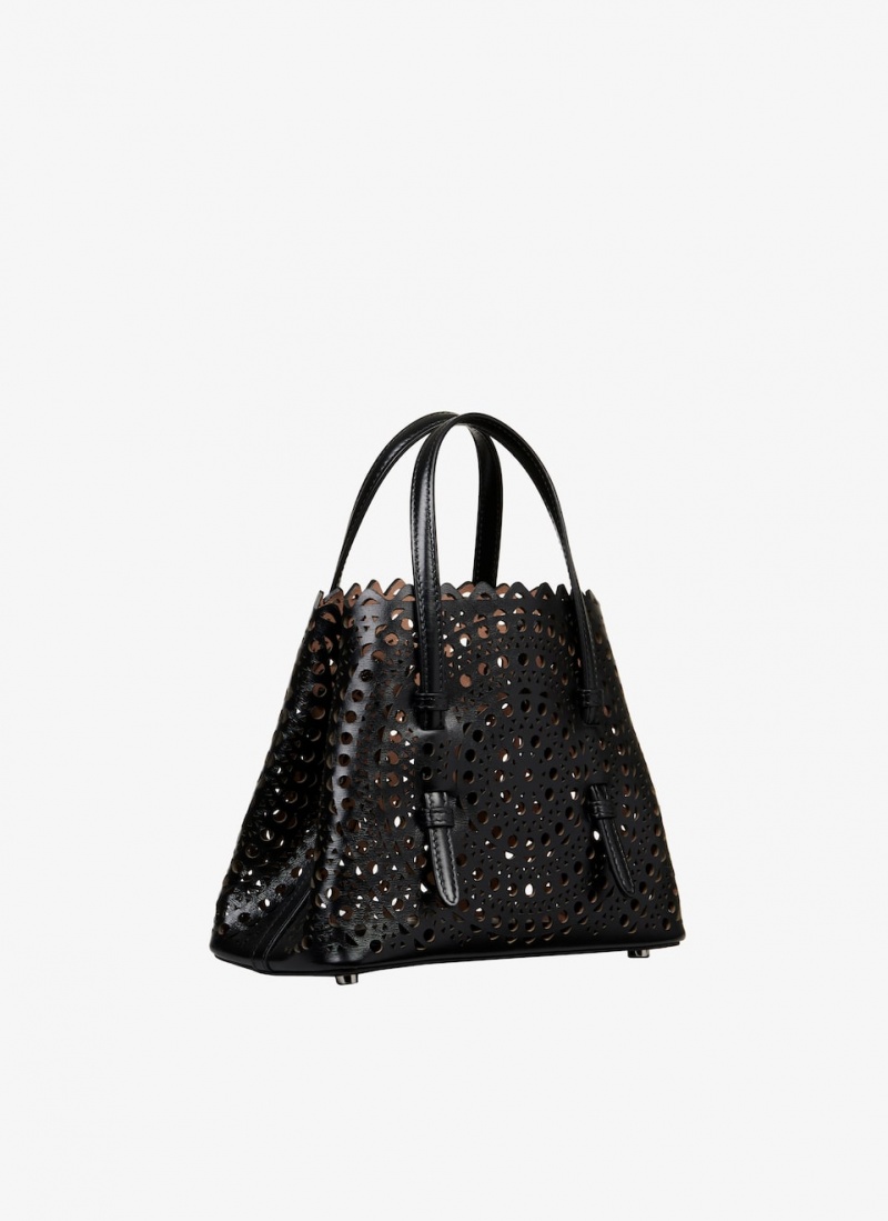 Black Women's Alaia Mina 20 Tote Bags Singapore | Z5G-3732