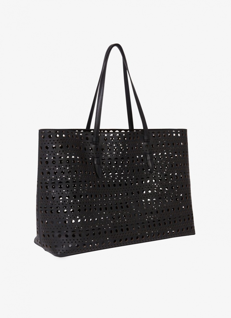 Black Women's Alaia Mina 44 Tote Bags Singapore | O4D-7271