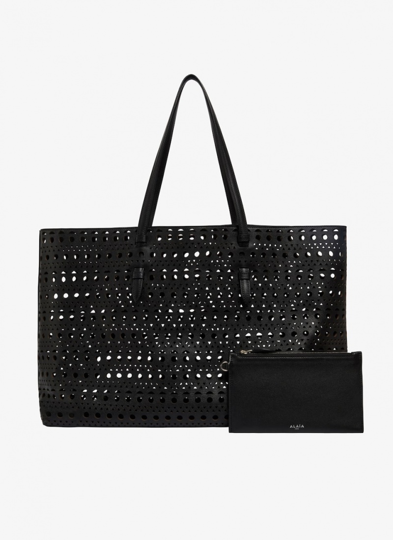 Black Women's Alaia Mina 44 Tote Bags Singapore | O4D-7271