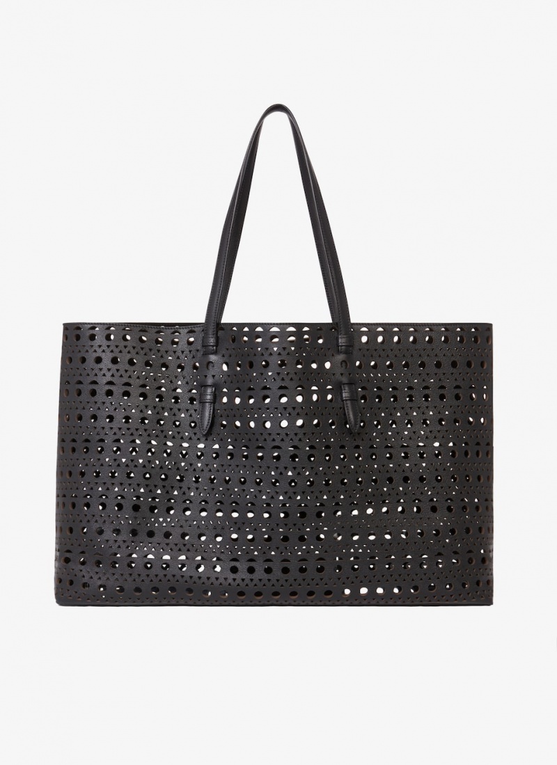 Black Women\'s Alaia Mina 44 Tote Bags Singapore | O4D-7271