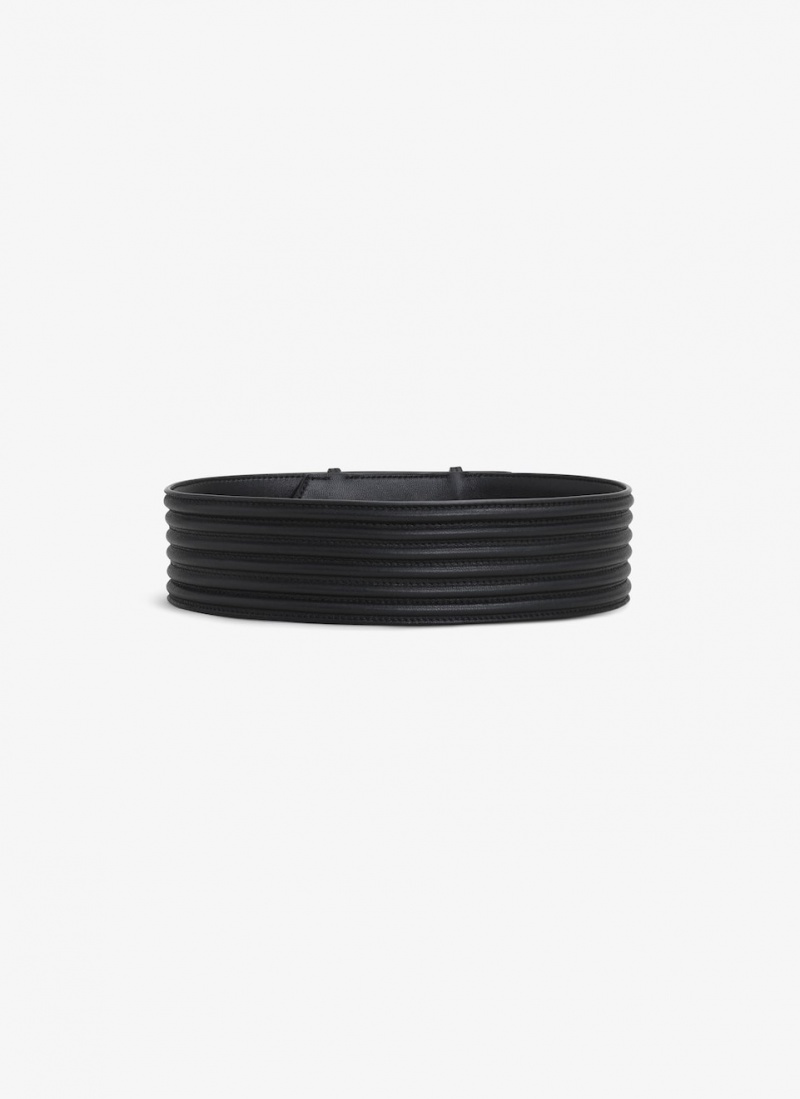 Black Women\'s Alaia Padded Belts Singapore | F4N-9363