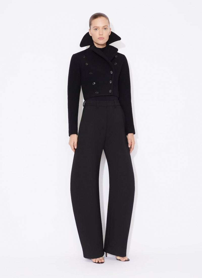 Black Women's Alaia Round Wools Pants Singapore | I5N-6935