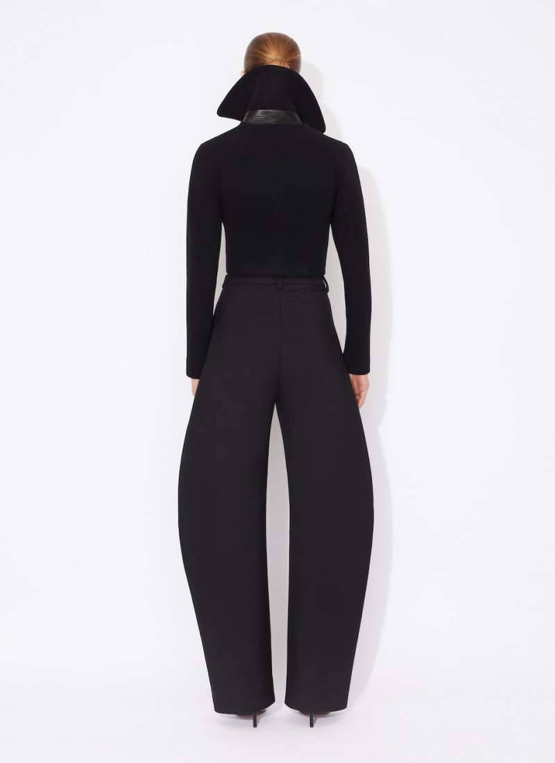 Black Women's Alaia Round Wools Pants Singapore | I5N-6935