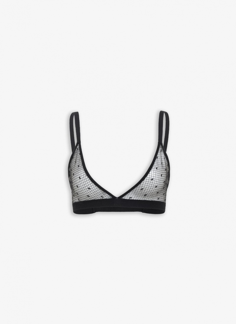 Black Women\'s Alaia Sheer Bra Tops Singapore | R4Q-6275