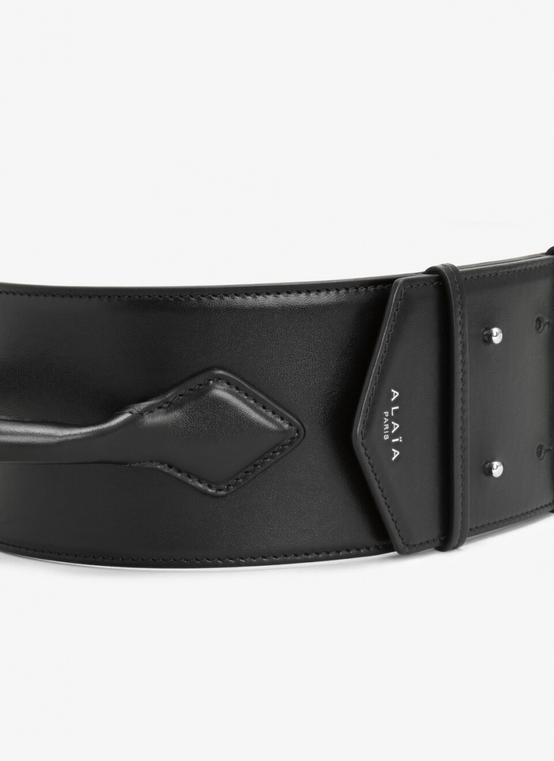 Black Women's Alaia Teckel Handle Belts Singapore | V8L-2184