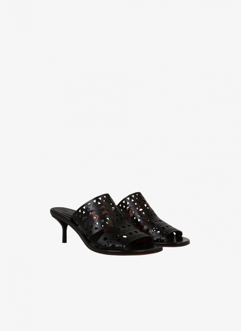 Black Women's Alaia Vienne Mules Singapore | G9K-4639