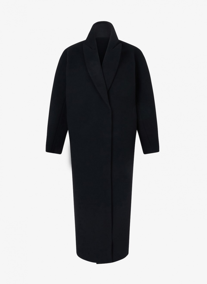 Black Women\'s Alaia Wool Coats Singapore | O1F-7663