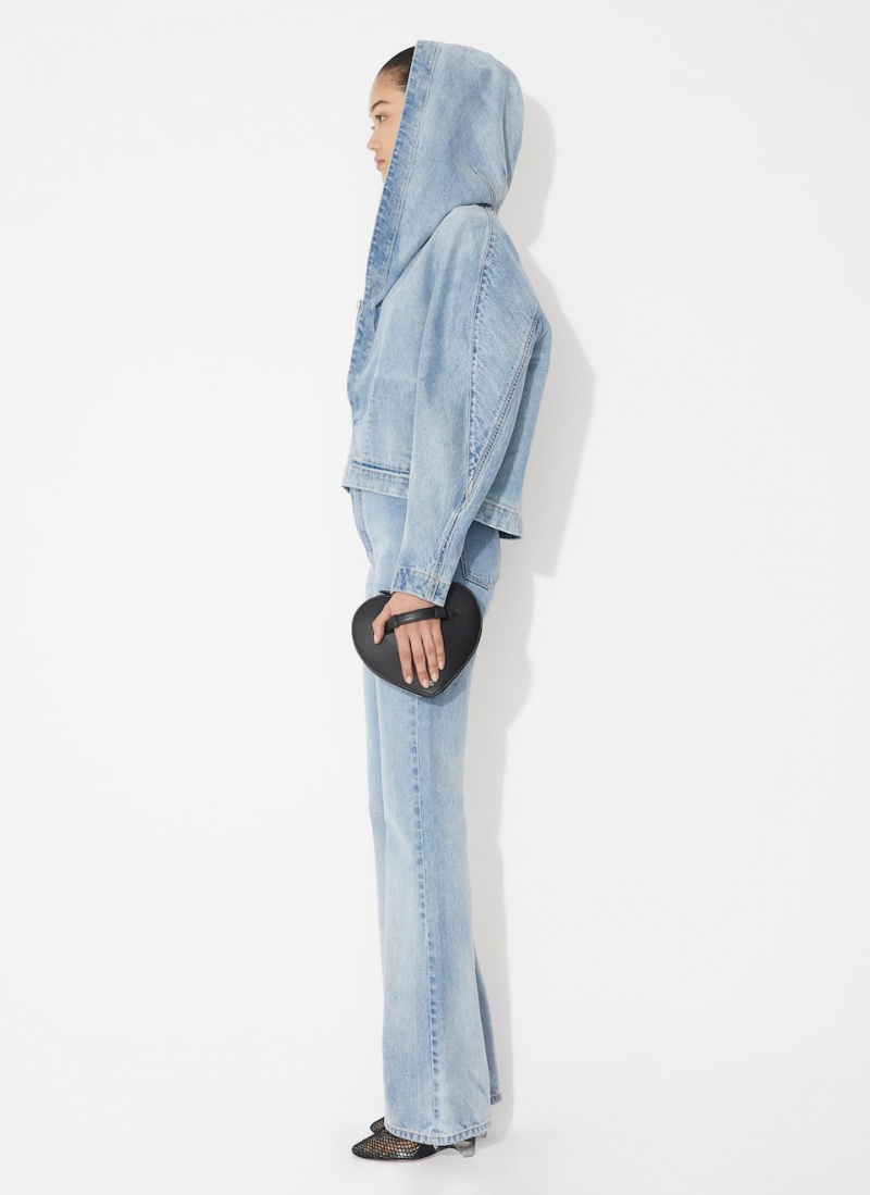 Blue Women's Alaia Long Bootcut Denim Pants Singapore | W7W-0923